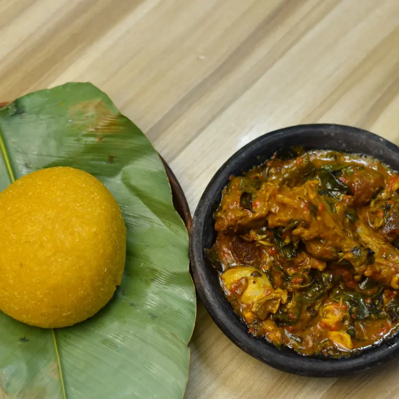 Oha Soup and Garri