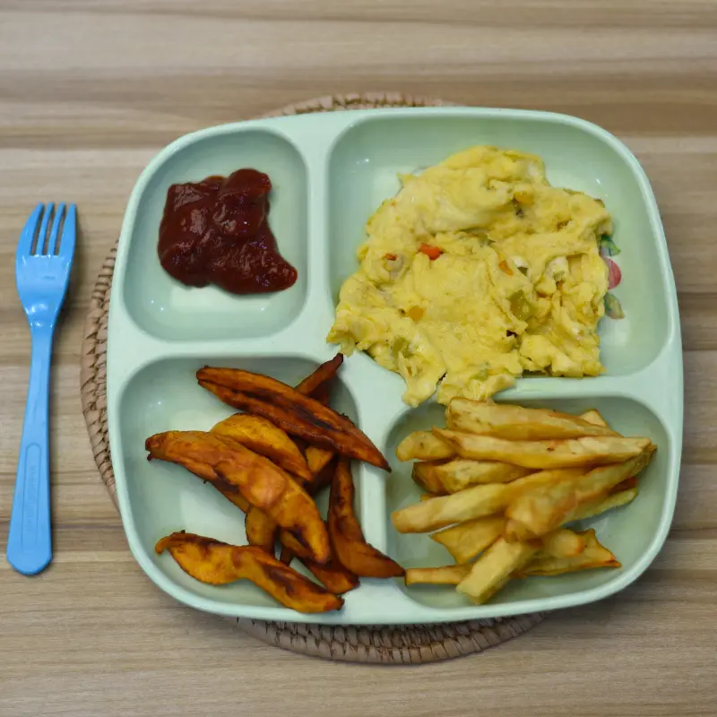 Plantain and fried egg (3 - 12 years)