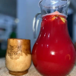 A jar of undiluted watermelon juice